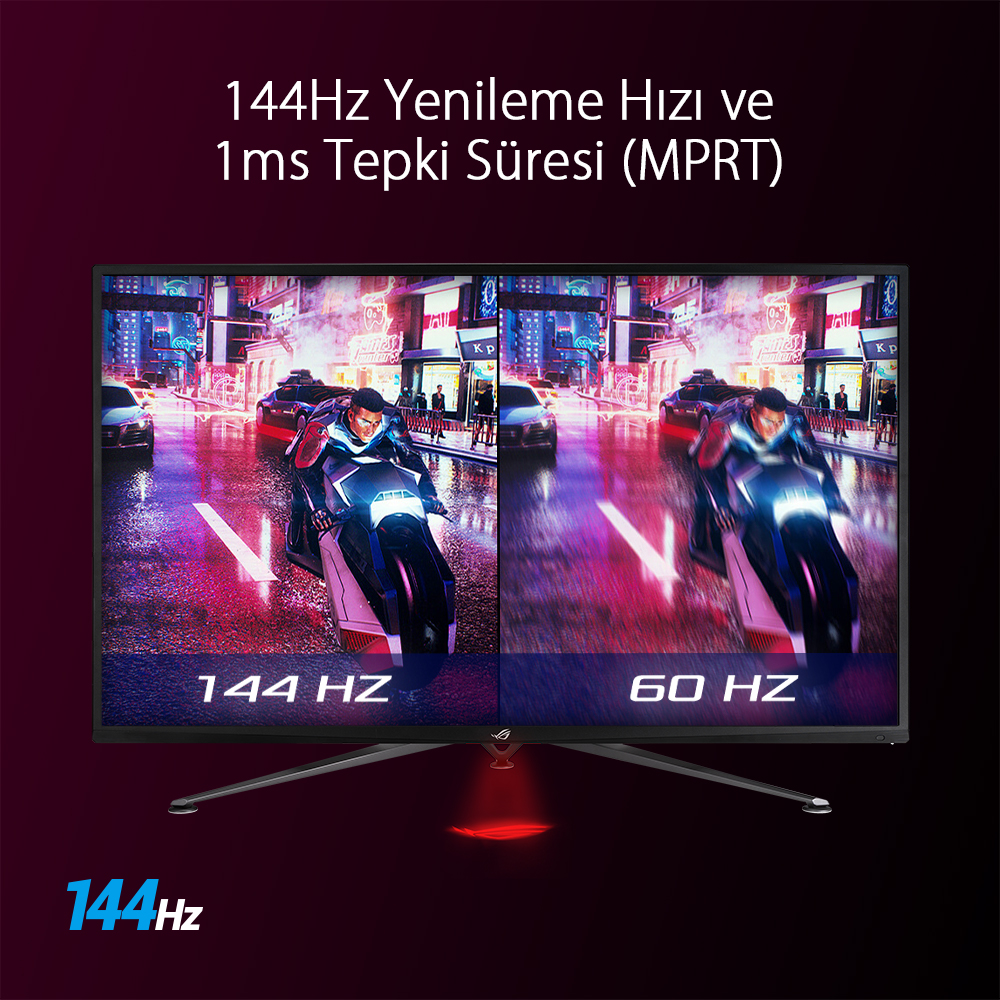  ASUS ROG STRIX XG43UQ 43 GAMING VA FREESYNC 2 HDR 1000 HDMI 2.1 3840x2160 1MS(MPRT) 144HZ DP HDMI USB MM VESA 3YIL ELMB,PİVOT,DSC,%90DCI-P3,10 BIT