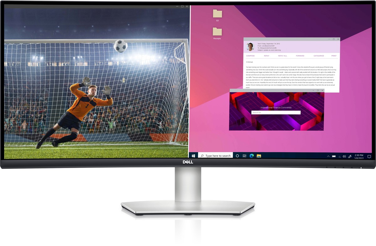 34 DELL S3423DWC 4MS USB-C WQHD LED MONITOR 4MS 100HZ 3440 x 1440 VESA 1x DP 2x HDMI