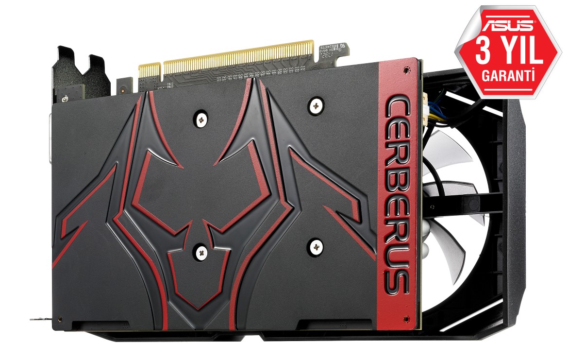 ASUS GEFORCE CERBERUS-GTX1050TI-O4G 4GB GDDR5 128bit 1480Mhz OC 1xDVI 1xHDMI 1xDP EKRAN KARTI