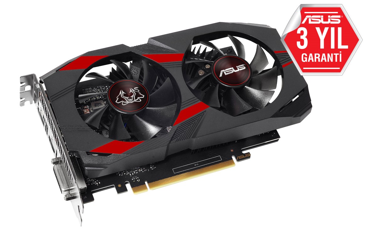 ASUS GEFORCE CERBERUS-GTX1050TI-A4G 4GB GDDR5 128bit 889Mhz OC 1xDVI 1xHDMI 1xDP EKRAN KARTI