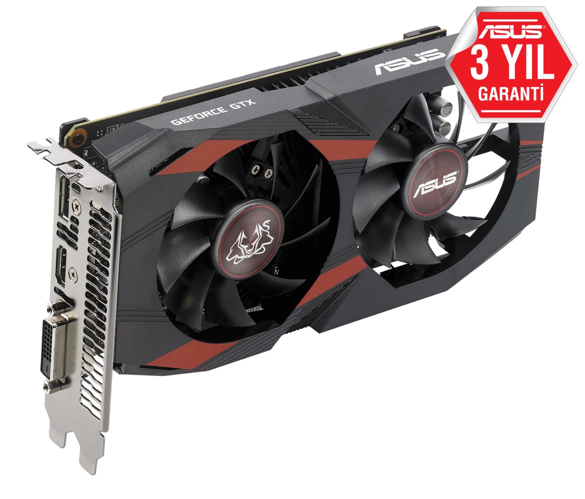 ASUS GEFORCE CERBERUS-GTX1050TI-A4G 4GB GDDR5 128bit 889Mhz OC 1xDVI 1xHDMI 1xDP EKRAN KARTI