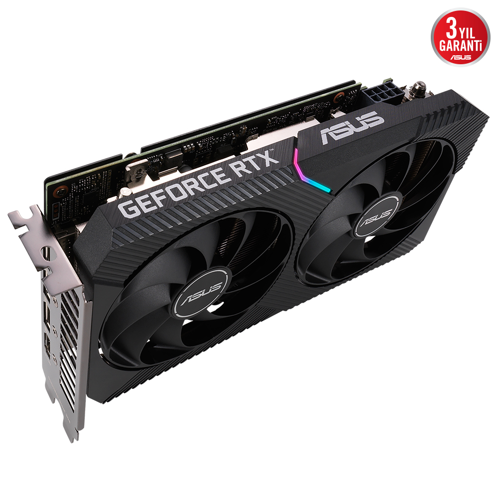 ASUS GEFORCE DUAL-RTX3050-O8G 8GB GDDR6 128bit 1852MHz OC 1xHDMI 3xDP RGB EKRAN KARTI