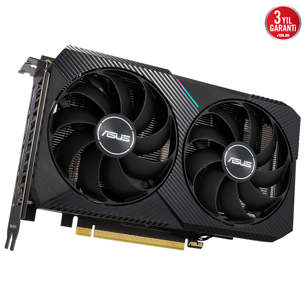 ASUS GEFORCE DUAL-RTX3050-O8G 8GB GDDR6 128bit 1852MHz OC 1xHDMI 3xDP RGB EKRAN KARTI