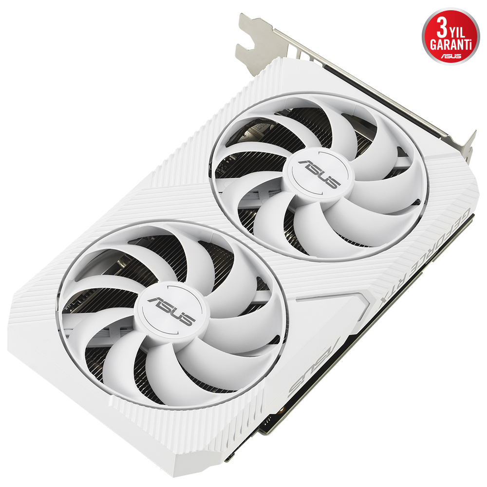 ASUS GEFORCE DUAL-RTX3060-O8G-WHITE 8GB GDDR6 128bit 1867MHz OC 1xHDMI 3xDP RGB EKRAN KARTI