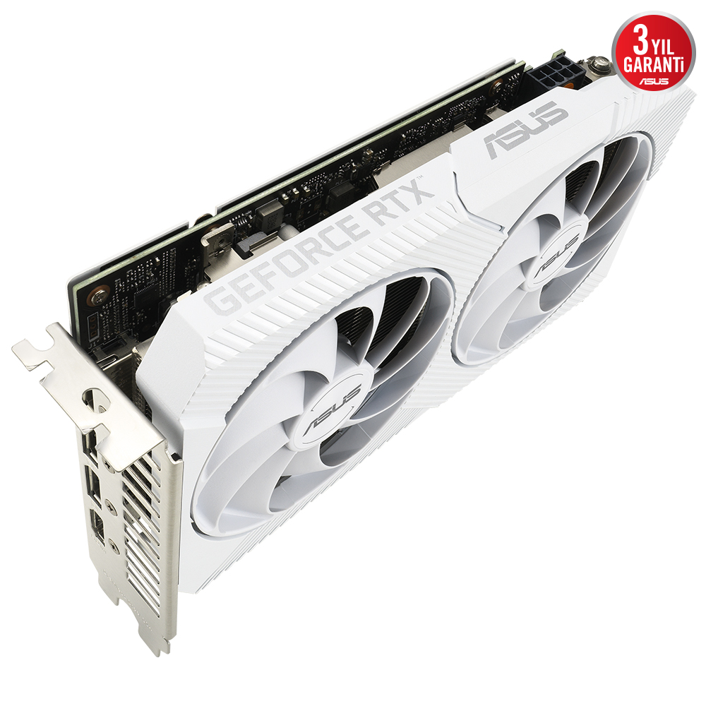 ASUS GEFORCE DUAL-RTX3060-O8G-WHITE 8GB GDDR6 128bit 1867MHz OC 1xHDMI 3xDP RGB EKRAN KARTI