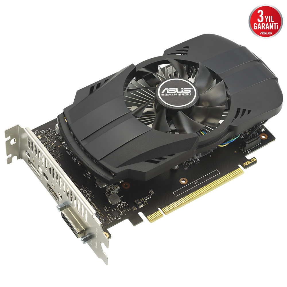 ASUS GEFORCE GTX 1650 PH-GTX1650-O4GD6-P-EVO 4GB GDDR6 64bit DVI HDMI DP EKRAN KARTI