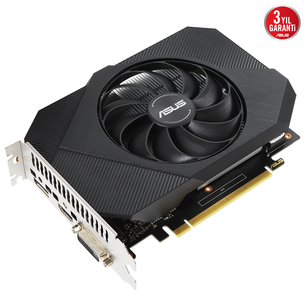 ASUS GEFORCE PH-GTX1650-O4GD6-P-V2 4GB GDDR6 128bit 1620Mhz 1xDVI 1xHDMI 1xDP EKRAN KARTI