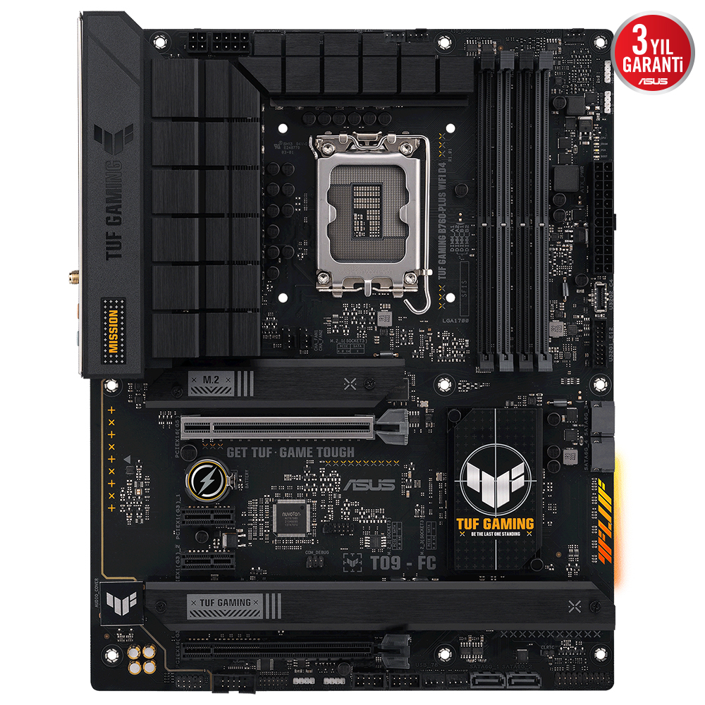 ASUS MB TUF GAMING B760 PLUS WIFI D4 IINTEL B760 LGA1700 DDR4 5333 DP HDMI 3x M2 USB3.2 AX WiFi BT 2.5Gbit LAN ATX 128GB ASUS 5X TUF PROTECTION III