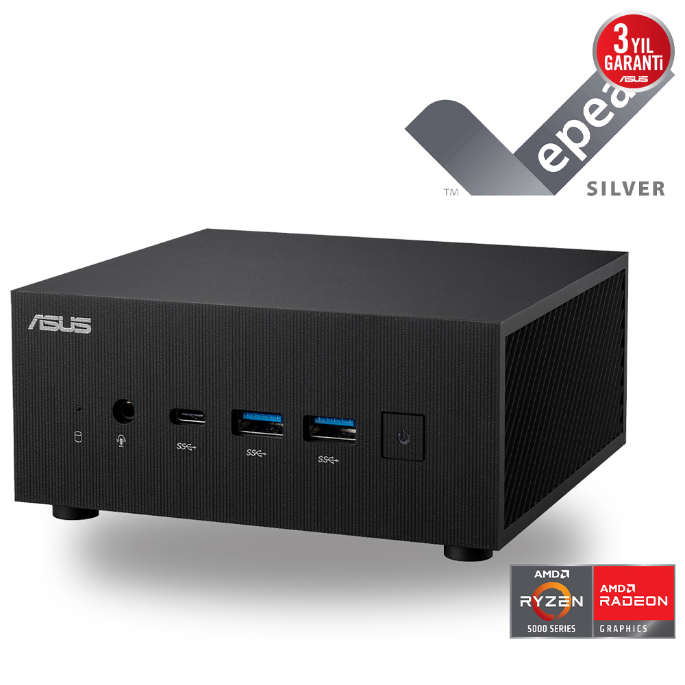 ASUS MINIPC PN52-S7089MD-R7 5800H-8G-256G M.2 SSD-DOS-(KM YOK)-3YIL-2xHDMI-DP-WiFi 6E-BT-VESA