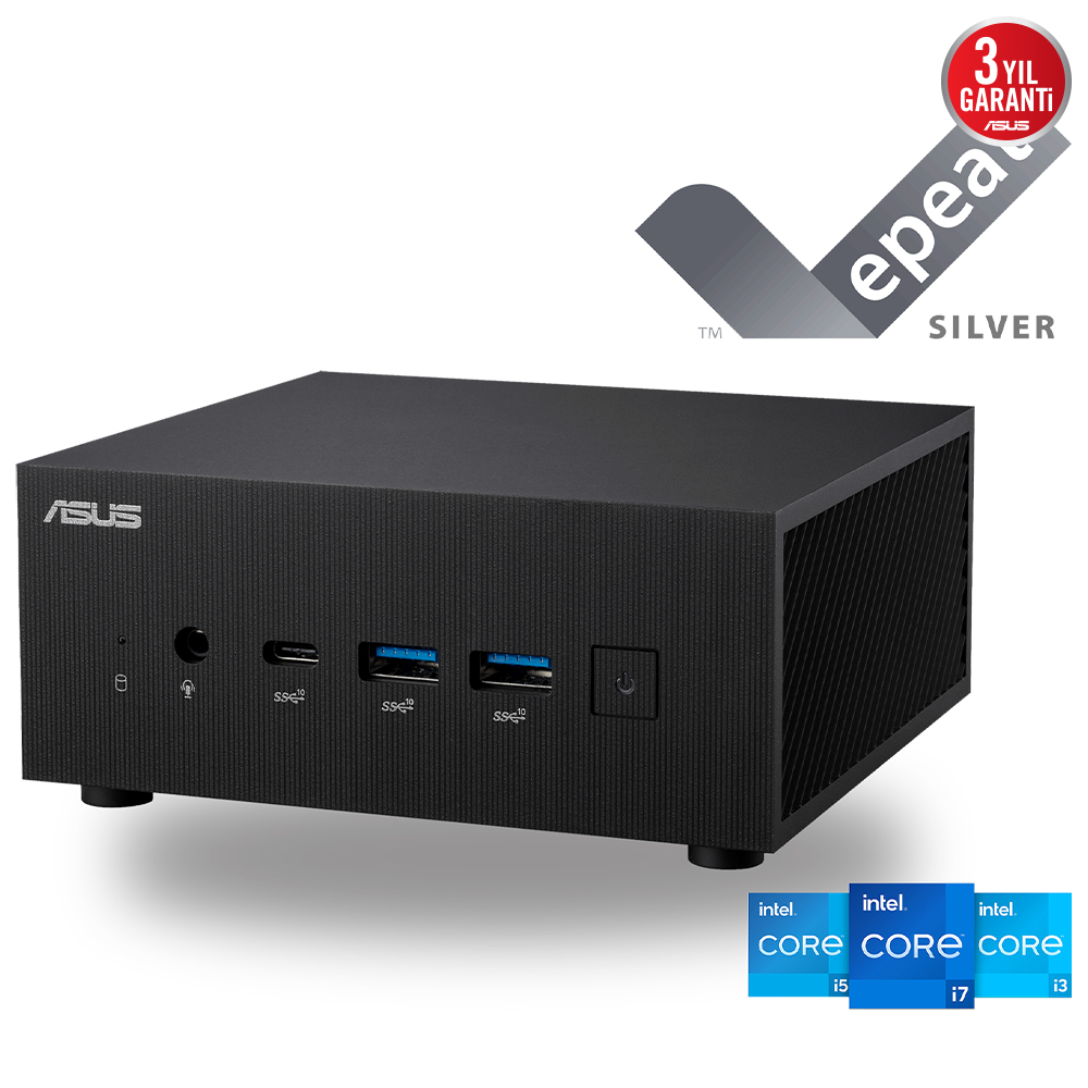 ASUS MINIPC PN64-S3193MD-i3-1220P-8G-256G M.2 SSD-DOS-(KM YOK)-3YIL-2xHDMI-DP-WiFi 6E-BT-VESA