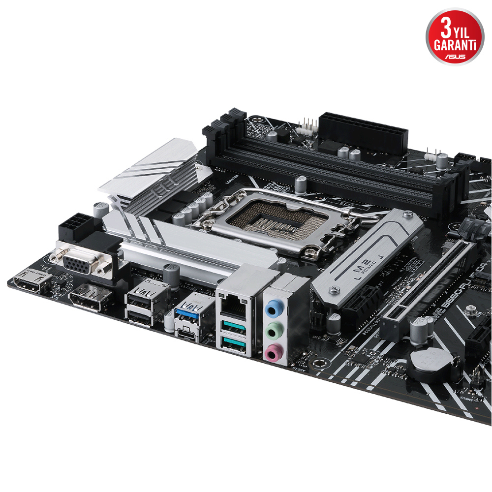 ASUS PRIME B660-PLUS D4 INTEL B660 LGA1700 DDR4 5000 DP HDMI VGA 3X M2 USB3.2 AURA RGB 2.5GBİT LAN ATX ASUS 5X PROTECTION III ARMOURY CRATE AI SUİTE 3