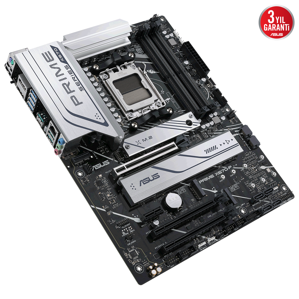 ASUS PRIME X670-P-CSM AMD X670 AM5 DDR5 6400 DP HDMI 3X M2 USB3.2 AURA RGB 2.5GBİT LAN ATX ASUS 5X PROTECTION III ÜCRETSİZ UZAKTAN YÖNETİM YAZILIMI