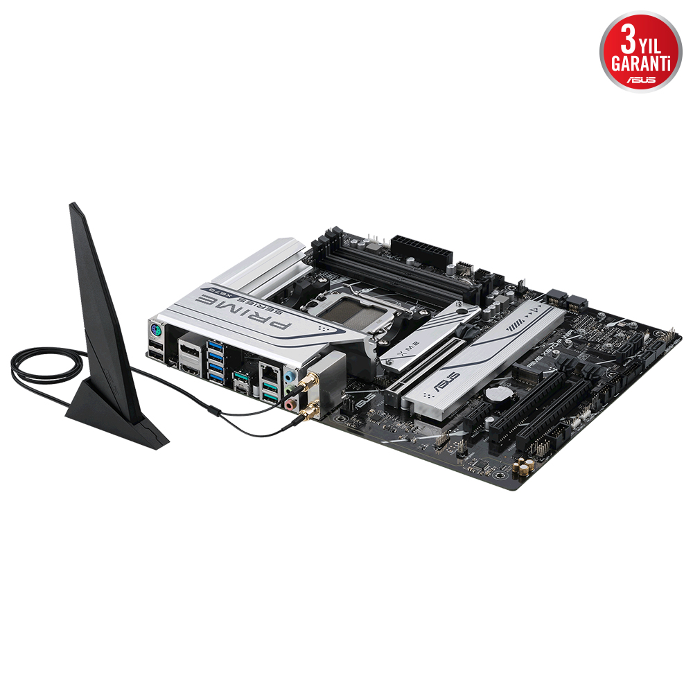 ASUS PRIME X670-P WIFI AMD X670 AM5 DDR5 6400 DP HDMI 3X M2 USB3.2 AX WİFİ + BT AURA RGB 2.5GBİT LAN ATX 128GB’A KADAR RAM DESTEĞİ ASUS 5X PROTECTION III