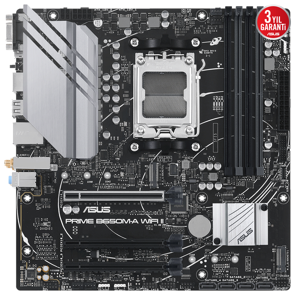 ASUS PRIME Z690-A Intel Z690 LGA1700 DDR5 6000 DP HDMI 3x M2 USB3.2 AURA RGB 2.5Gbit LAN ATX PCIe5.0, 16+1 Güç Aşaması, İki Yönlü AI Ses Engelleyici Mik.