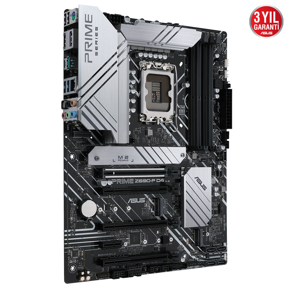 ASUS PRIME Z690-P D4 Intel Z690 LGA1700 DDR4 5333 DP HDMI 3x M2 USB3.2 AURA RGB 2.5Gbit LAN ATX PCIe5.0, ASUS 5X PROTECTION III