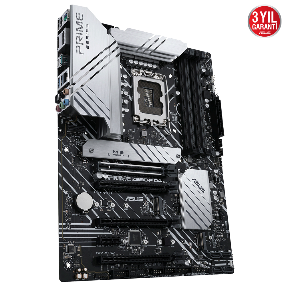 ASUS PRIME Z690-P D4 Intel Z690 LGA1700 DDR4 5333 DP HDMI 3x M2 USB3.2 AURA RGB 2.5Gbit LAN ATX PCIe5.0, ASUS 5X PROTECTION III