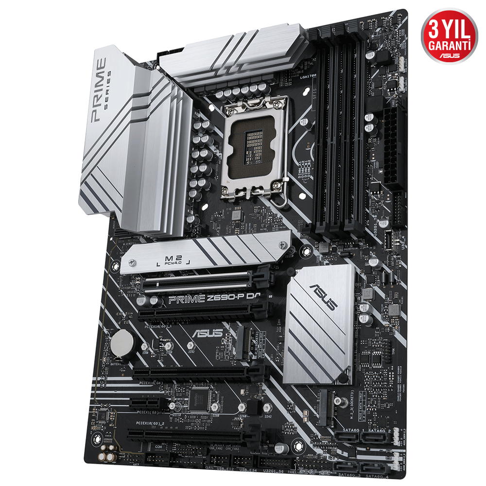 ASUS PRIME Z690-P D4 Intel Z690 LGA1700 DDR4 5333 DP HDMI 3x M2 USB3.2 AURA RGB 2.5Gbit LAN ATX PCIe5.0, ASUS 5X PROTECTION III