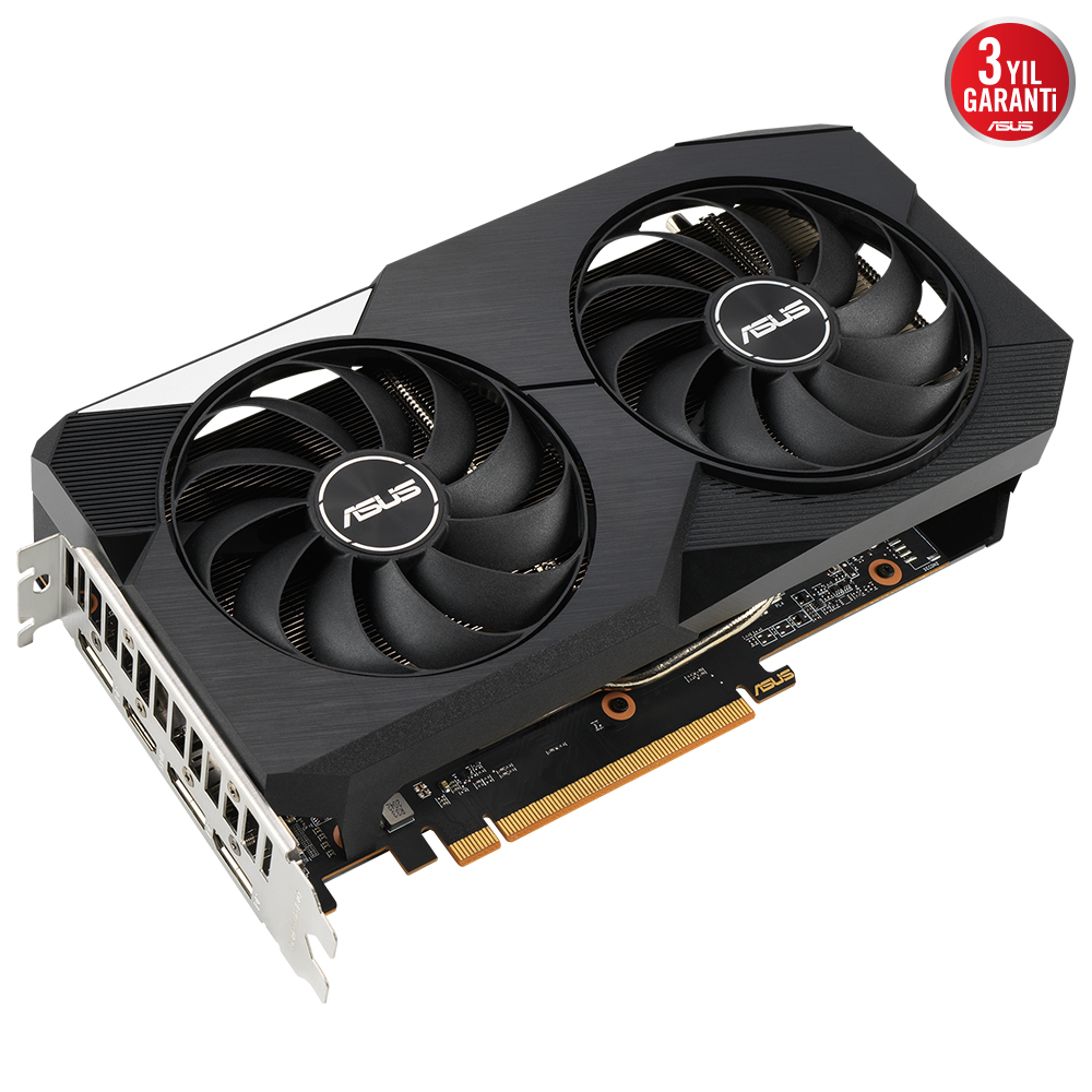 ASUS RADEON DUAL-RX6600-8G 8GB GDDR5 128bit 2491Mhz OC 1xHDMI 3xDP EKRAN KARTI