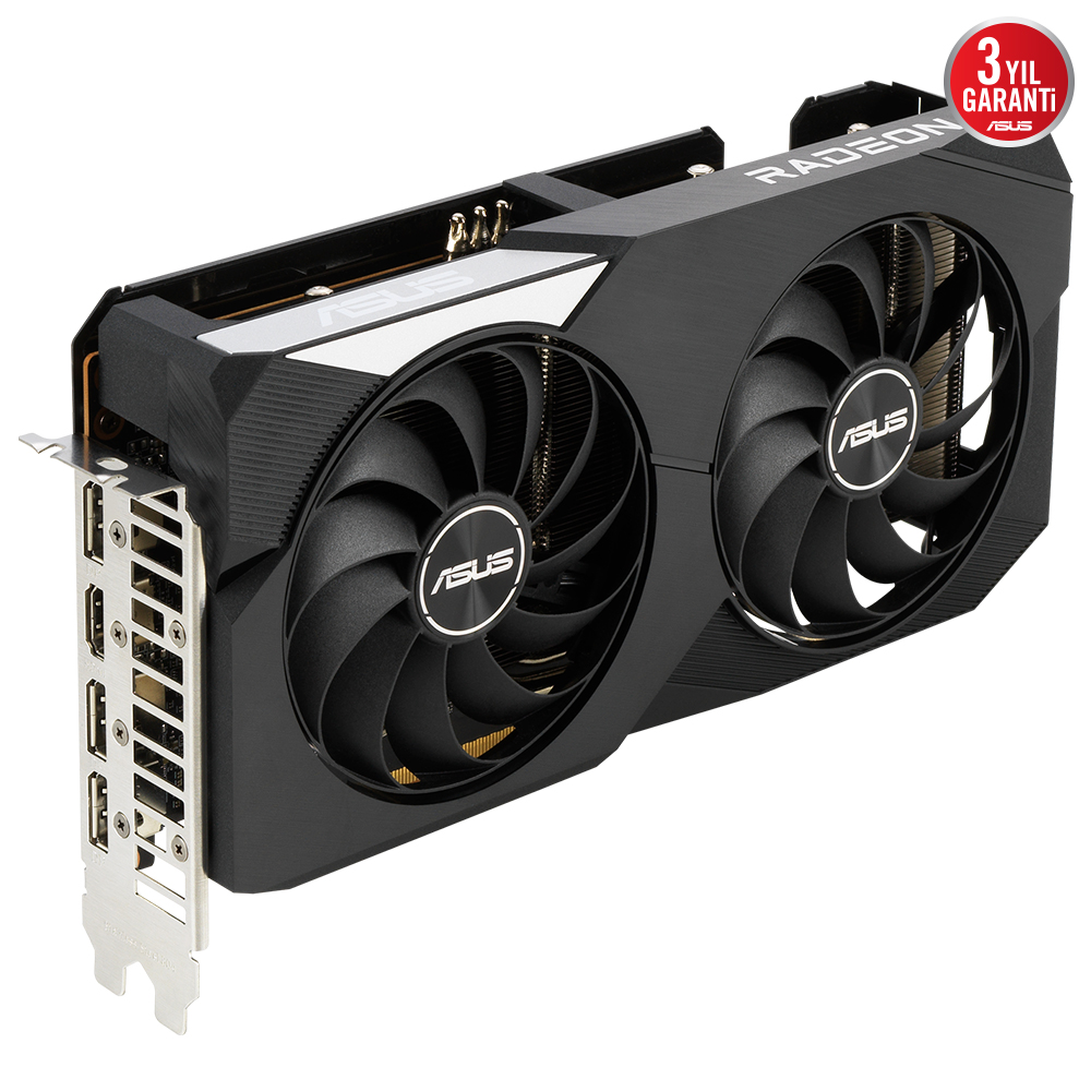 ASUS RADEON DUAL-RX6600-8G 8GB GDDR5 128bit 2491Mhz OC 1xHDMI 3xDP EKRAN KARTI