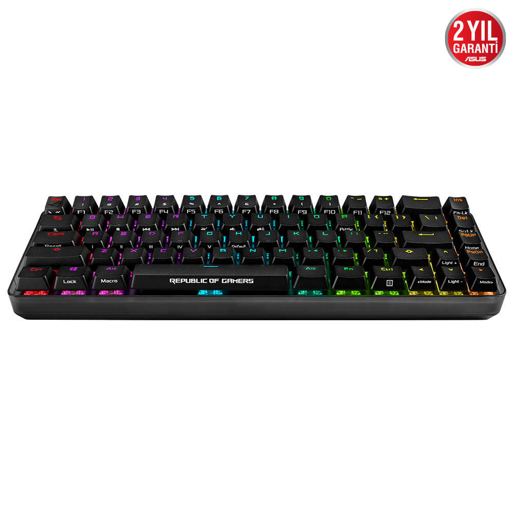 ASUS ROG FALCHION ACE % 65 KOMPAKT ROG NX MEKANİK SWITCH PBT TUŞLAR INTERAKTIF DOKUNMATİK PANEL DUAL TYPE-C PORT KABLOLU OYUNCU KALVYESİ