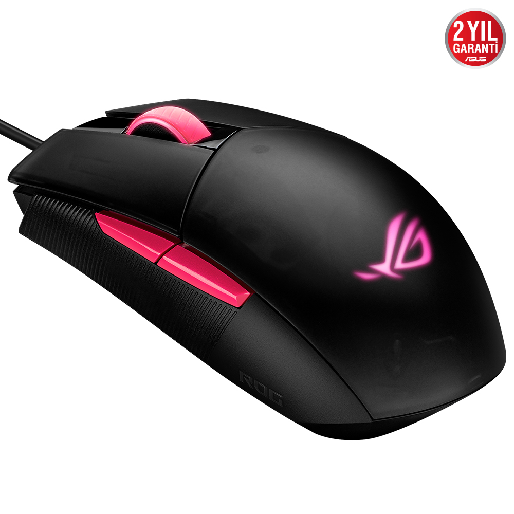 ASUS ROG STRIX IMPACT II ELECTRO PUNK ÇİFT EL OYUNCU MOUSE 6200 DPI SENSÖR AURA SYNC RGB