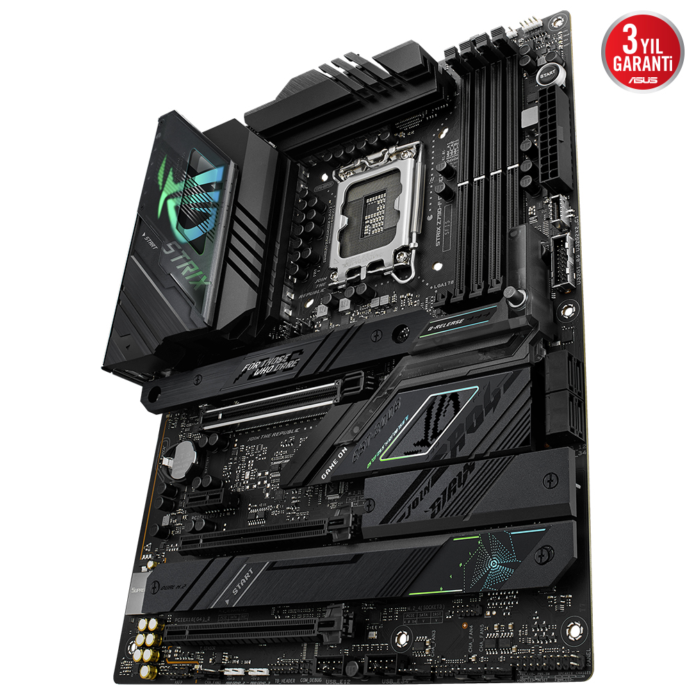 ASUS ROG STRIX Z790-F GAMING WIFI INTEL Z790 LGA1700 DDR5 7200 DP HDMI 4X M2 USB3.2 WİFİ 6E BT AURA RGB 2.5GBİT LAN ATX PCIE SLOT Q RELEASE ARMOURY CRATE AI SUİTE 3