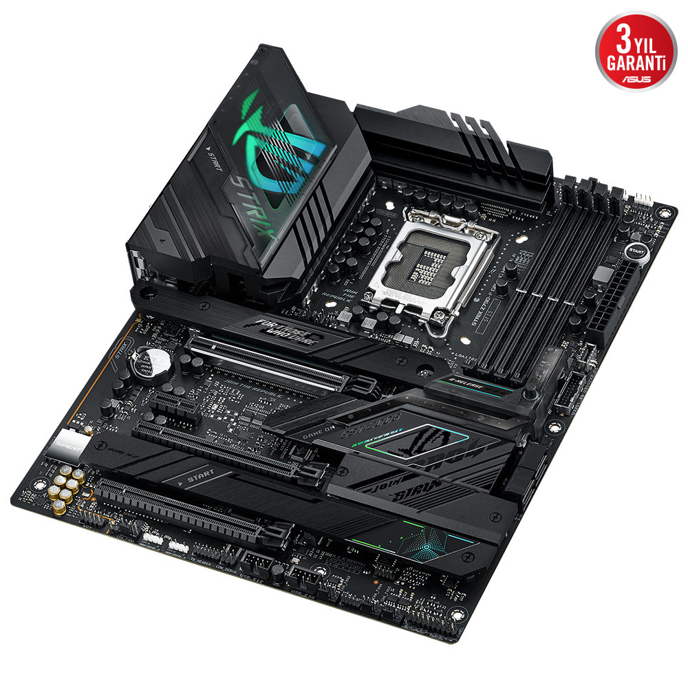 ASUS ROG STRIX Z790-F GAMING WIFI INTEL Z790 LGA1700 DDR5 7200 DP HDMI 4X M2 USB3.2 WİFİ 6E BT AURA RGB 2.5GBİT LAN ATX PCIE SLOT Q RELEASE ARMOURY CRATE AI SUİTE 3