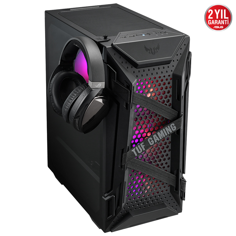 ASUS TUF GAMING GT301 ADRESLENEBİLİR RGB FANLI TEMPERLİ CAM USB 3.1 ATX OYUNCU KASASI