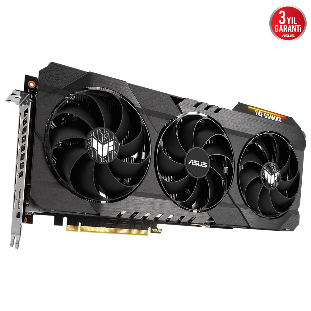 ASUS TUF-RTX3060TI-O8GD6X-GAMING 8 GB GDDR6X 1785 OC MHz 256bit 2xHDMI 3XDP EKRAN KARTI