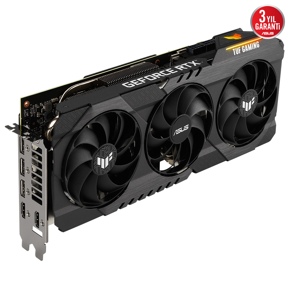 ASUS TUF-RTX3060TI-O8GD6X-GAMING 8 GB GDDR6X 1785 OC MHz 256bit 2xHDMI 3XDP EKRAN KARTI