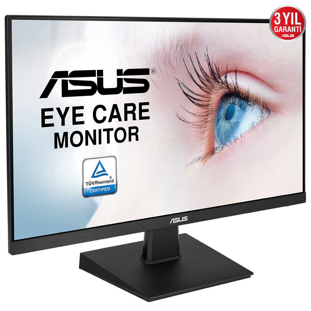 ASUS VA24EHE 23.8 IPS FREESYNC 1920x1080 5MS 75HZ DP HDMI VGA VESA 3YIL EYECARE FLICKER-FREE CERCEVESIZ DUSUK MAVI ISIK