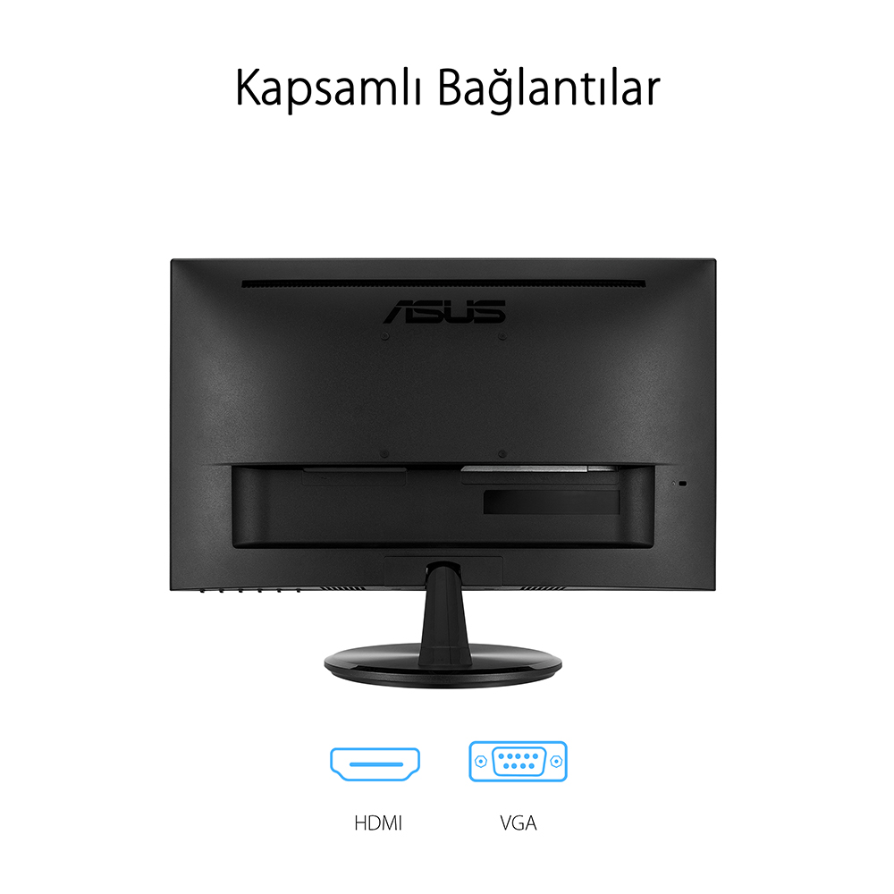 ASUS VP229HE 21.5 IPS FREESYNC 1920x1080 5MS 75HZ HDMI VGA  VESA 3YIL EYECARE. FLICKER-FREE.CERCEVESIZ.DUSUK MAVI ISIK