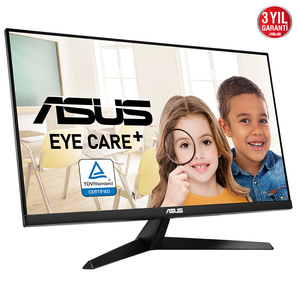 ASUS VY279HE 27 GAMING IPS FREESYNC 1920x1080 1MS(MPRT) 75HZ HDMI VGA VESA 3YIL EYECARE PLUS FLICKER-FREE CERCEVESIZ DUSUK MAVI ISIK