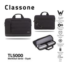 CLASSONE TL5000 15.6 inch Laptop,Notebook Çantası -Siyah