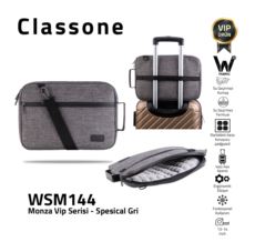 CLASSONE WSM144 Monza Serisi 13-14 inch Uyumlu Macbook Macbook Air Laptop Notebook Çantası