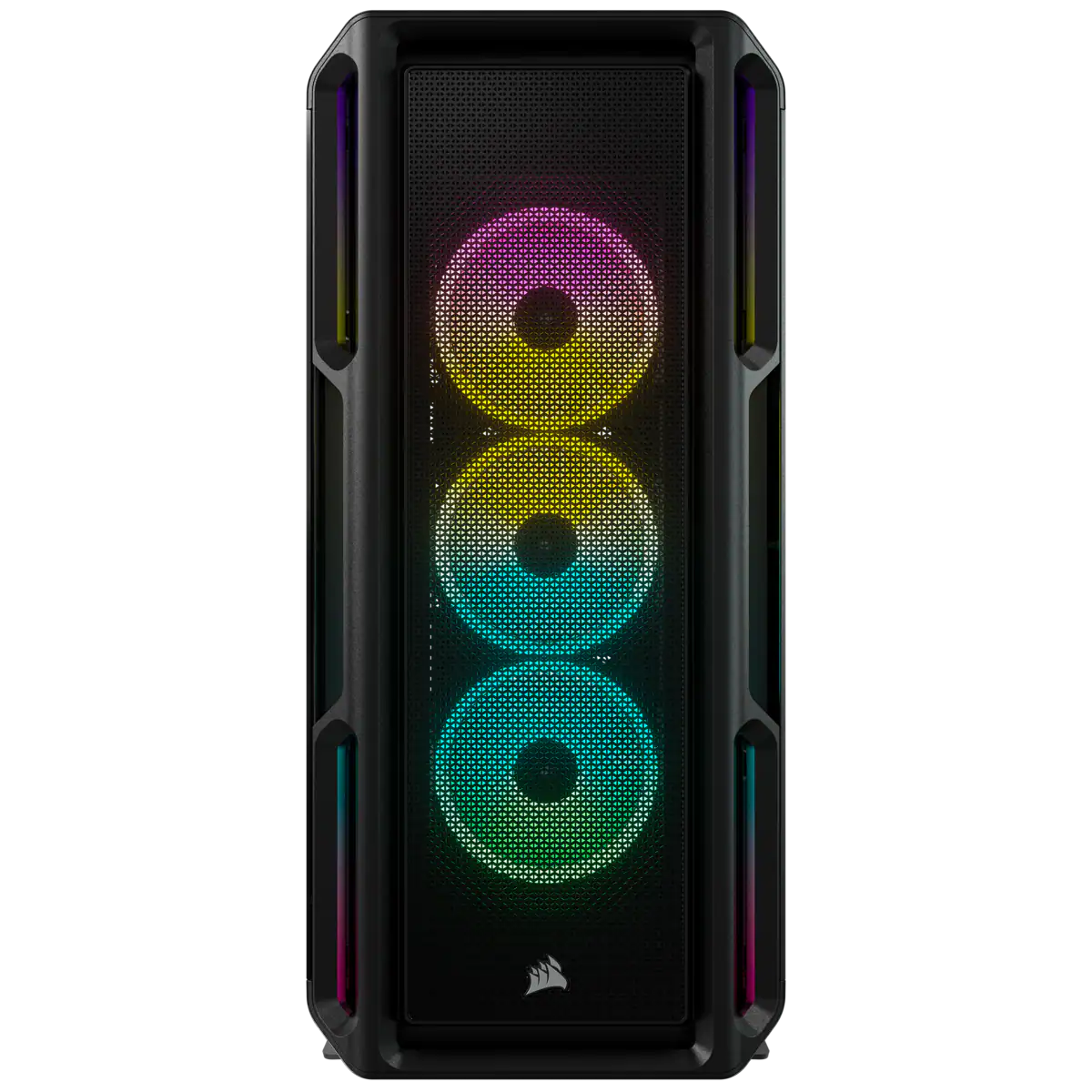 CORSAIR CC-9011230-WW iCUE 5000T RGB TEMPERLI CAM 3x120mm FAN DAHILI RGB KONTROLCU FULL TOWER SMART BILGISAYAR KASASI BLACK