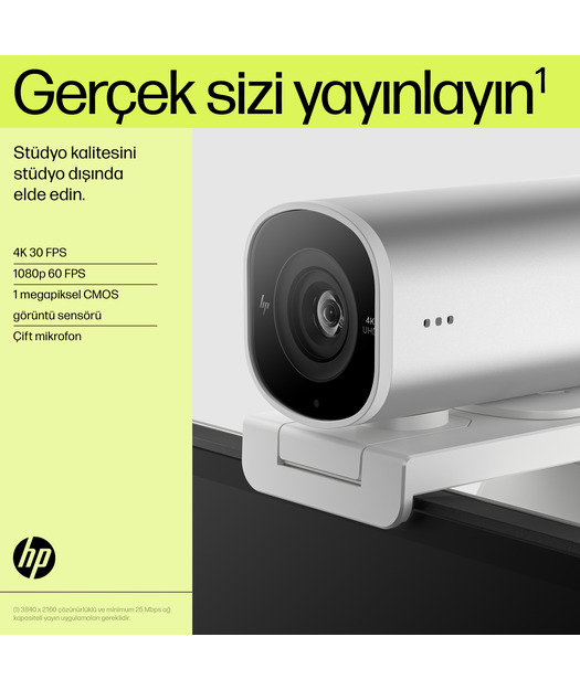 HP 960 4K Yayın Web Kamerası 695J6AA