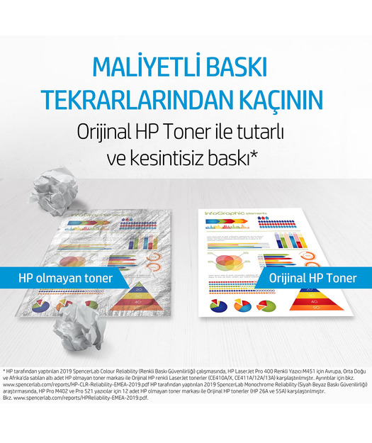 HP CF540A Black Toner Kartuş (203A)