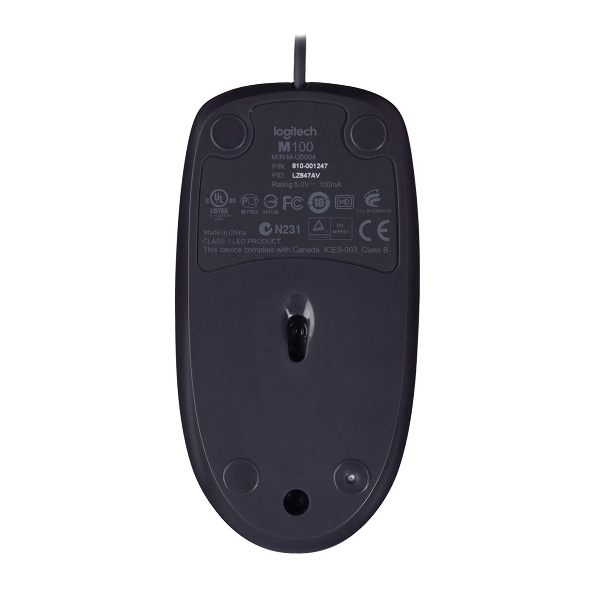 LOGİTECH B100 OPTİK USB MOUSE-SİYAH 910-003357