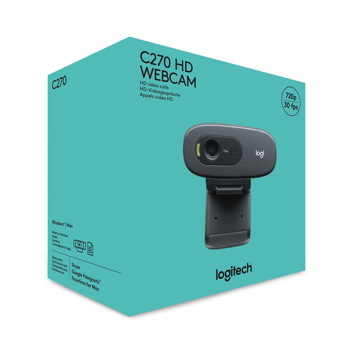 LOGITECH C270 HD WEBCAM-SİYAH 960-001063