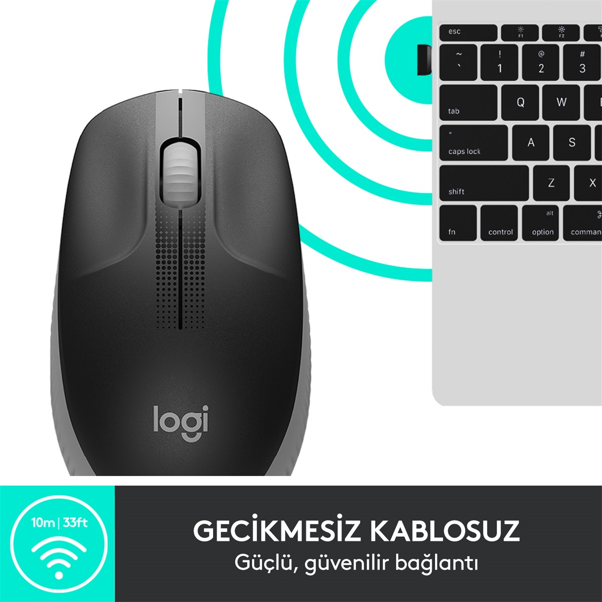 LOGITECH M191 MID GREY MOUSE 910-005922