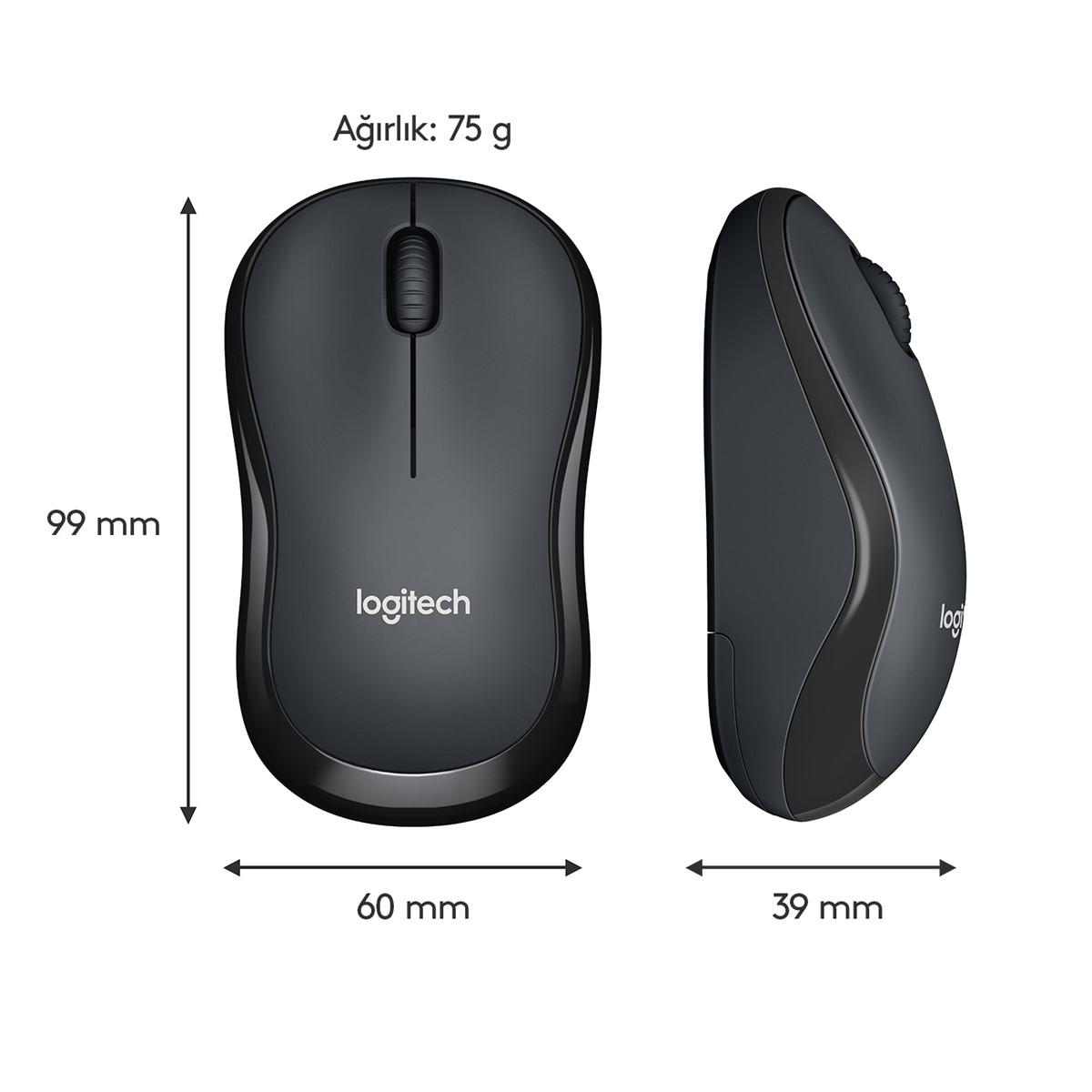 LOGITECH M221 SESSİZ KABLOSUZ MOUSE-SİYAH 910-006510