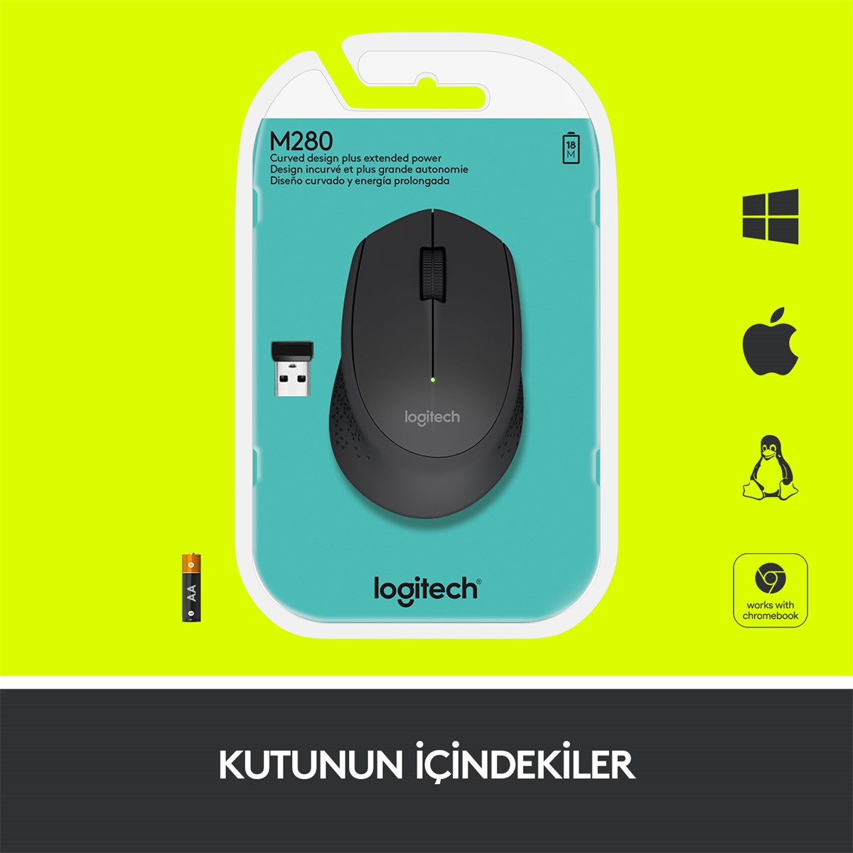 LOGITECH M280 KABLOSUZ MOUSE 910-004287