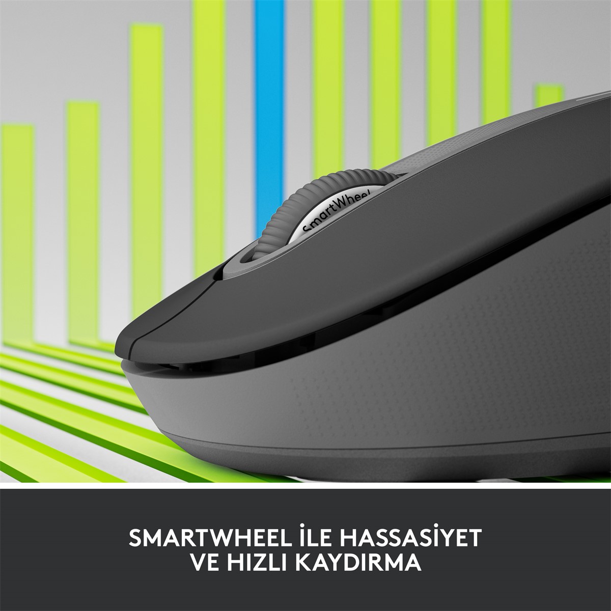 LOGITECH M650 L SIGNATURE KABLOSUZ TAM BOYUTLU MOUSE - SIYAH 910-006236