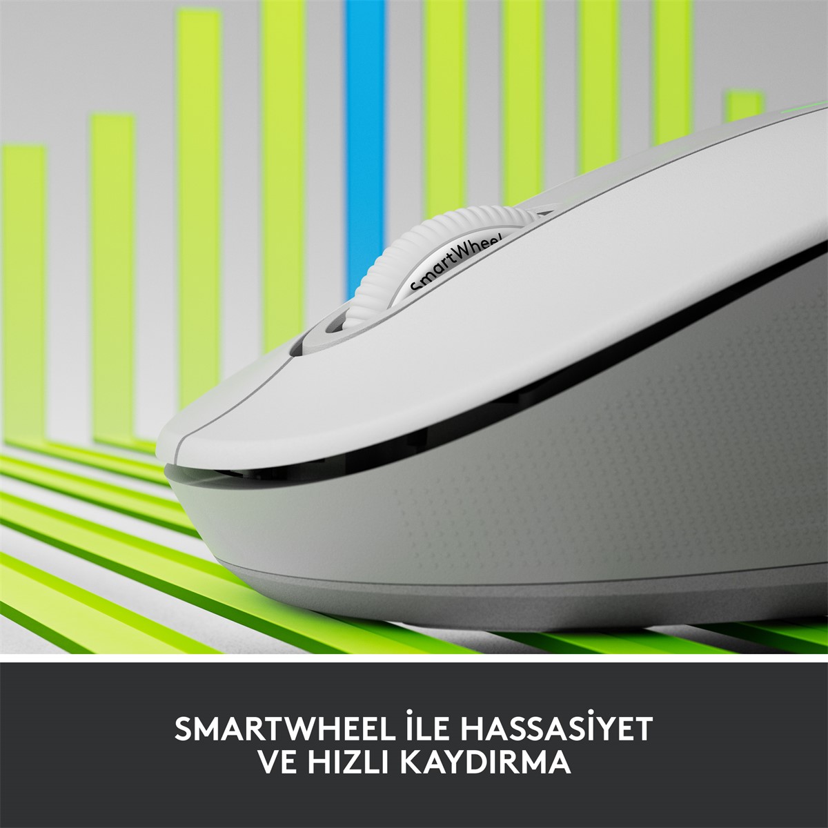 LOGITECH M650 L SIGNATURE SOL EL iÇİN KABLOSUZ TAM BOYUTLU MOUSE - BEYAZ 910-006240