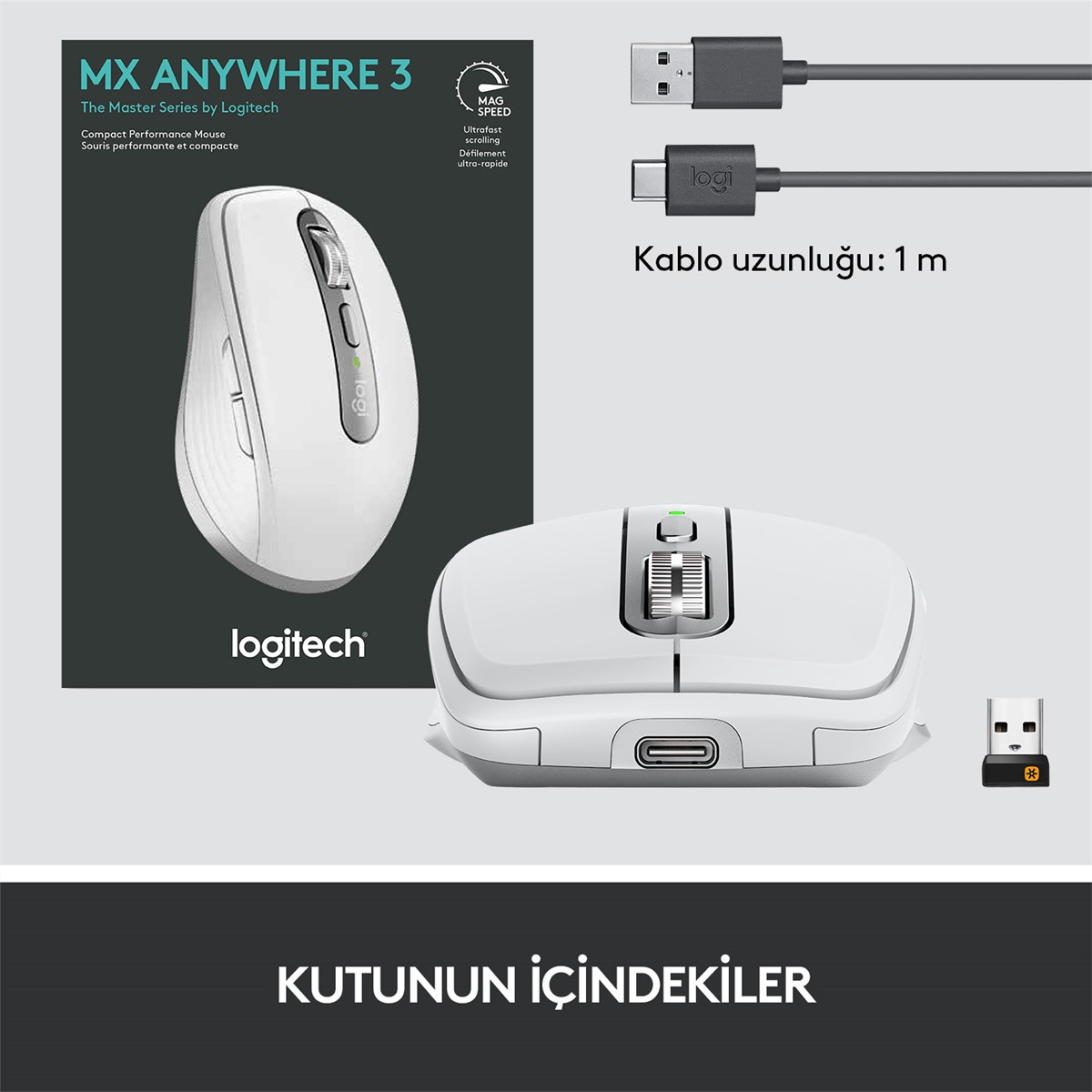 LOGITECH MX ANYWHERE 3 PALE GREY 910-005989