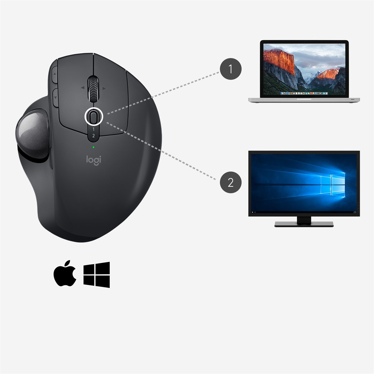 LOGITECH MX ERGO KABLOSUZ MOUSE-SİYAH 910-005179