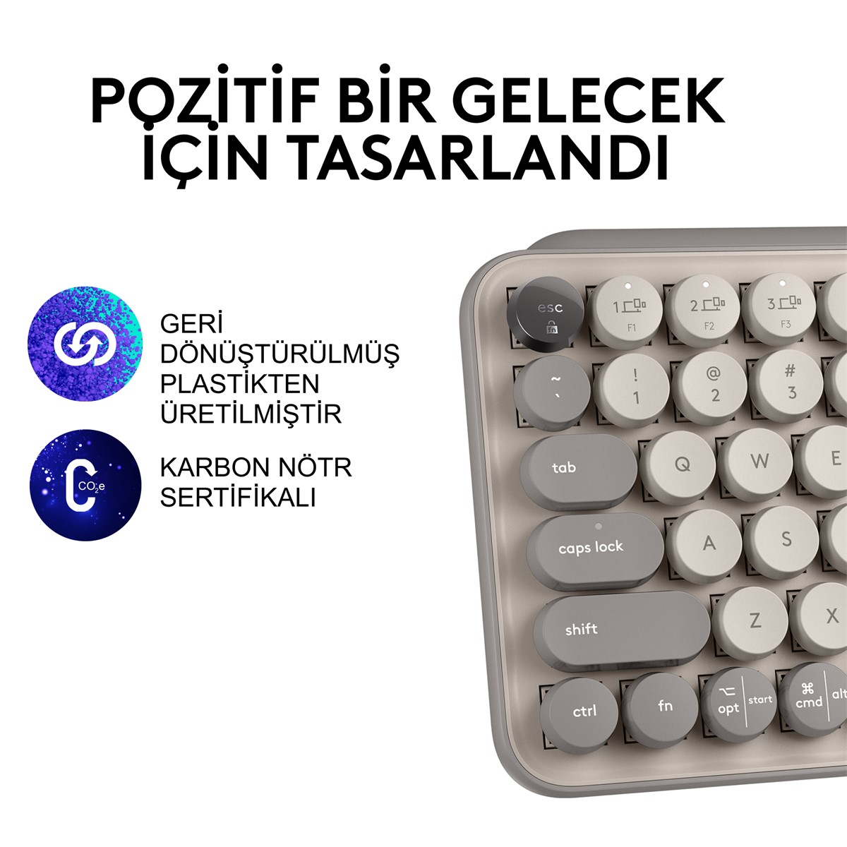 LOGITECH POP KEYS KABLOSUZ MEKANİK KLAVYE - BEJ 920-011526