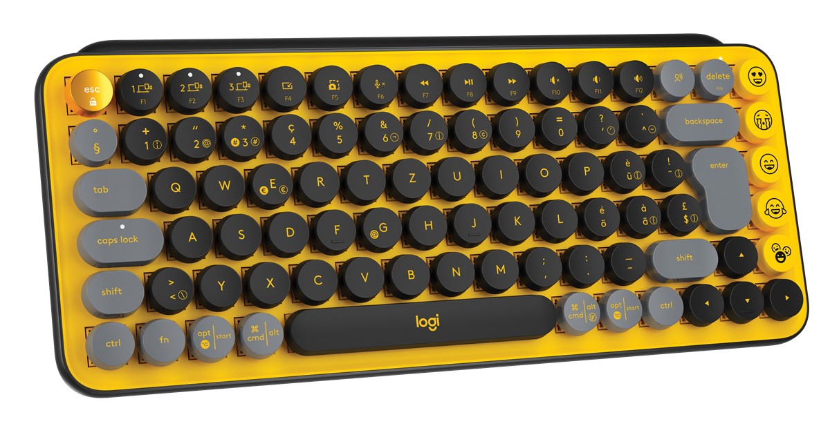 LOGITECH POP KEYS KABLOSUZ MEKANİK KLAVYE - SARI & SİYAH 920-010818