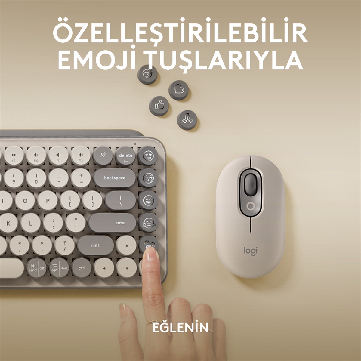 LOGITECH POP KEYS KABLOSUZ MEKANİK KLAVYE - BEJ 920-011526